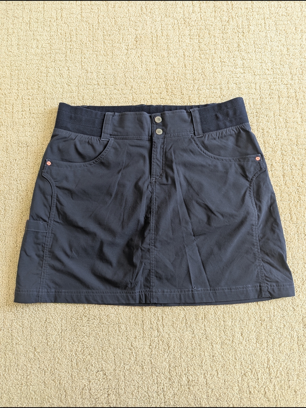 Title Nine Clamber Skirt Skort Lined Shorts 10 Navy Hiking Pickleball Outdoor - Picture 5 of 12